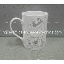 Taza fina de Bone China, taza recta de 10oz de hueso de China